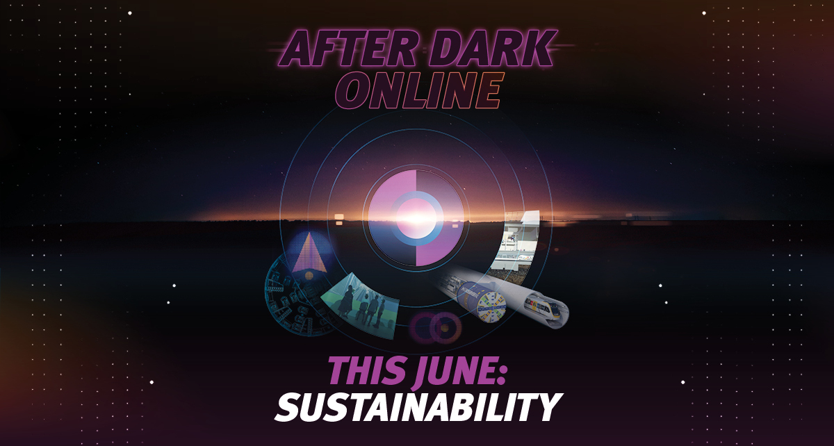 After Dark Online Sustainability webinar graphic